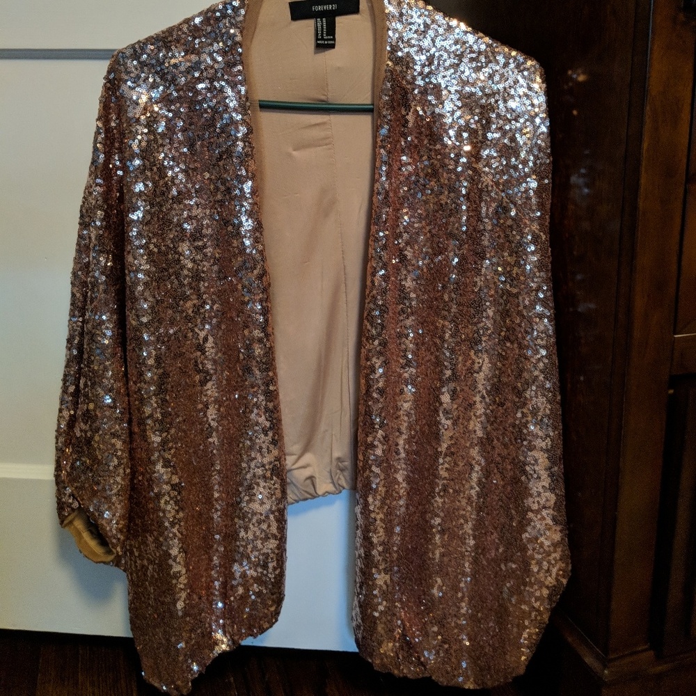 Rose gold sequin jacket